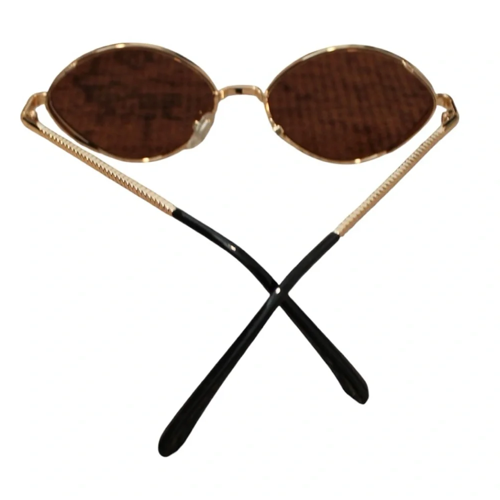 Gold and Brown Sunglasses‎